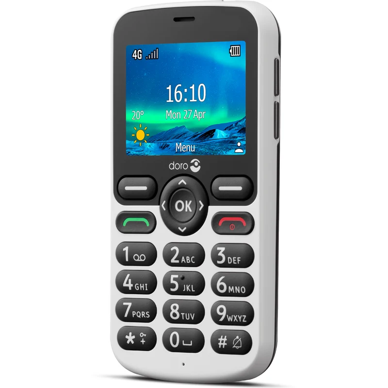 Doro 5861 4G, White/Black