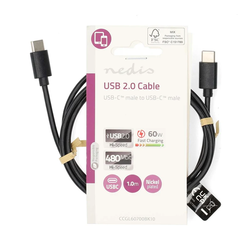 USB-Kabel USB 2.0 - USB-C™ Male - USB-C™ Male