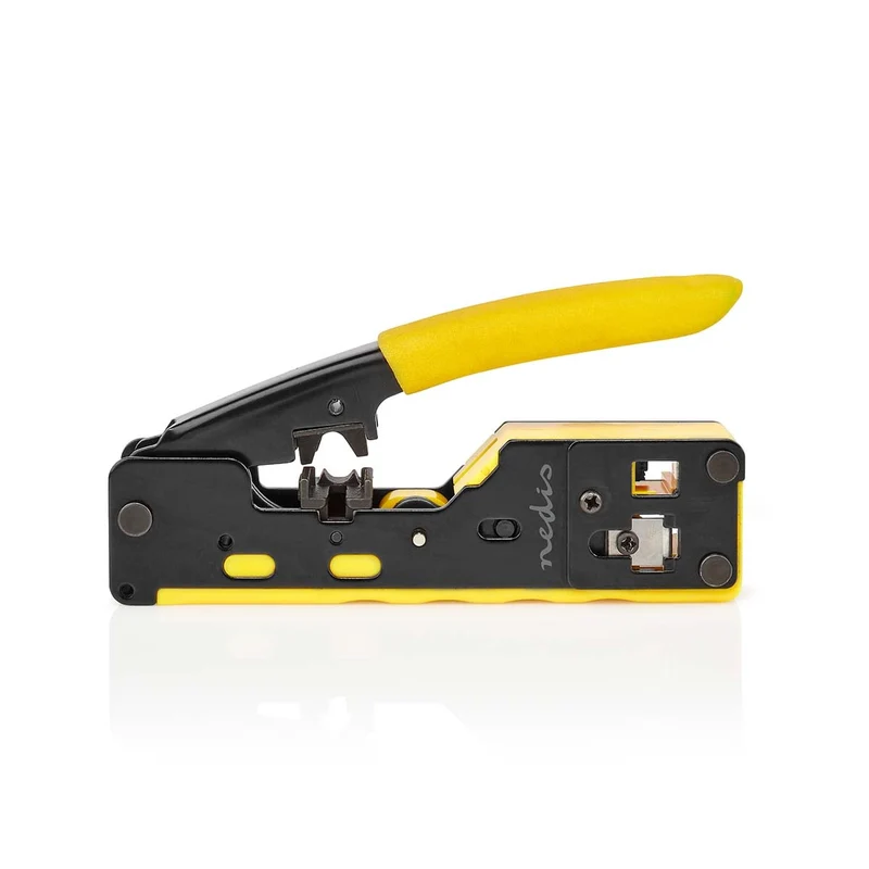 Krimptang CAT5 / CAT5e / CAT6 / CAT6a / CAT7 / RJ12 / RJ45 - Snijden / Strippen / Tang - Rubberen / Staal