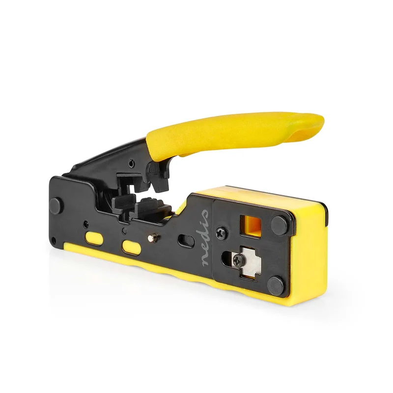 Krimptang CAT5 / CAT5e / CAT6 / CAT6a / CAT7 / RJ12 / RJ45 - Snijden / Strippen / Tang - Rubberen / Staal