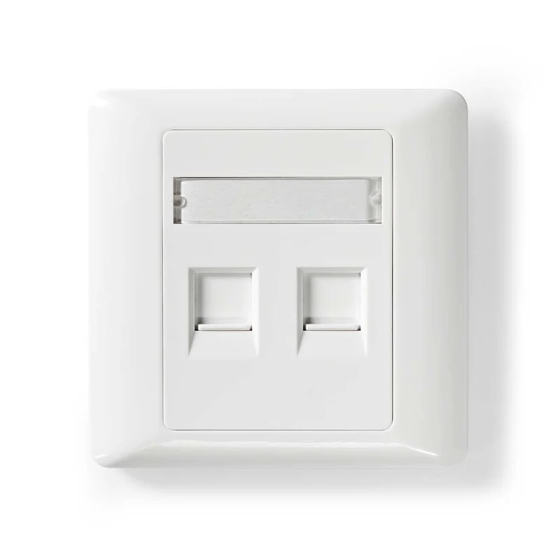Netwerk Keystone-voorplaat Frontplaat RJ45 - 2 poort(en) - ABS
