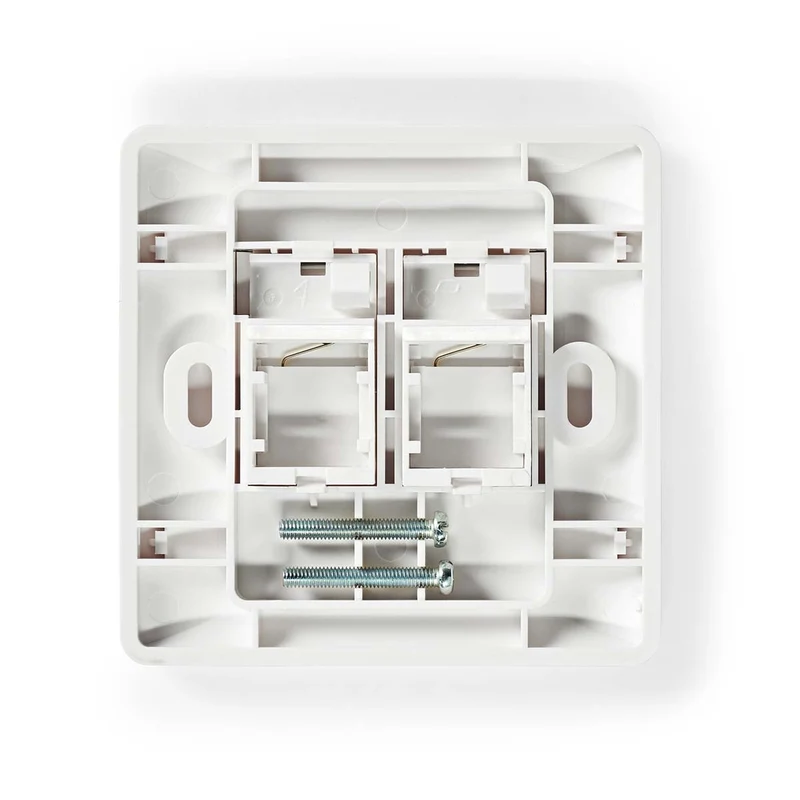 Netwerk Keystone-voorplaat Frontplaat RJ45 - 2 poort(en) - ABS
