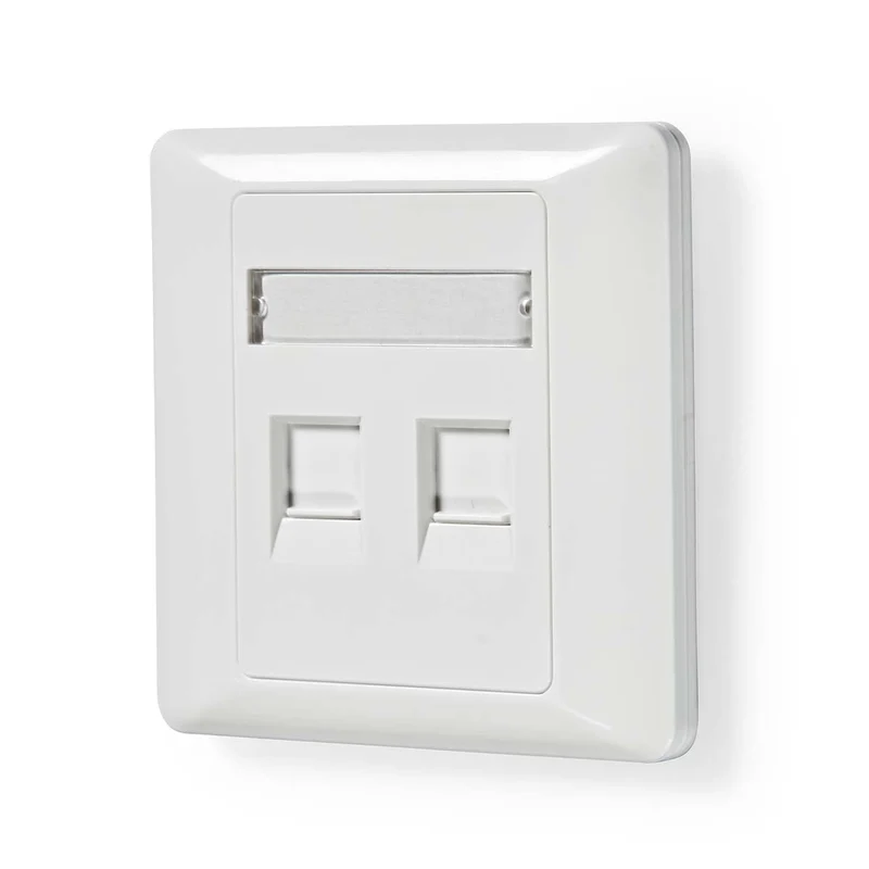 Netwerk Keystone-voorplaat Frontplaat RJ45 - 2 poort(en) - ABS