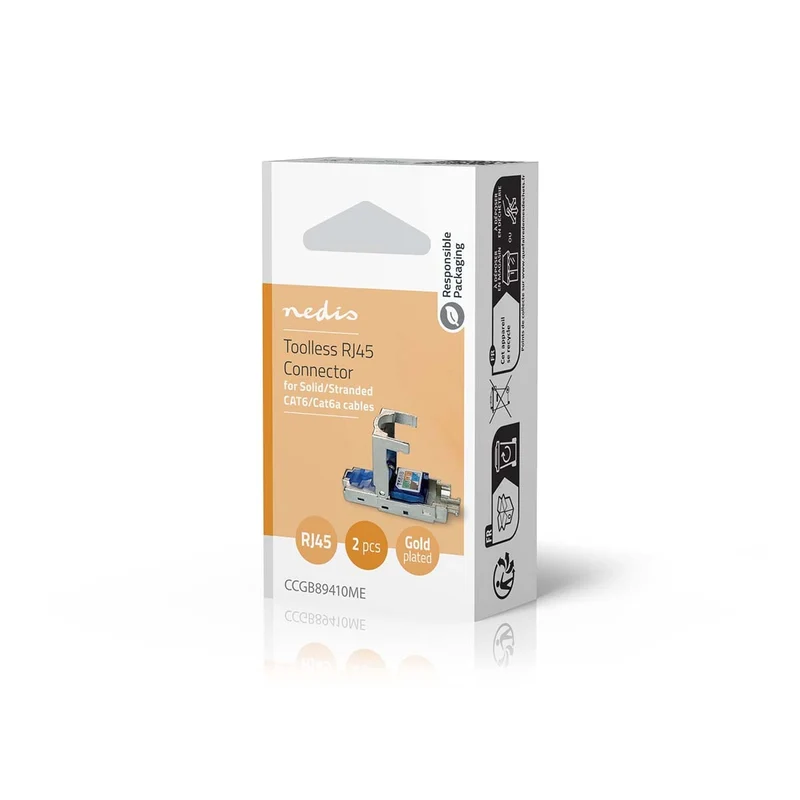 RJ45-Connector Male - Toolless CAT6 / CAT6a - Recht