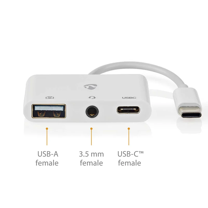 USB Multi-Port Adapter 3-in-1 - USB 2.0 - USB-C™ Male