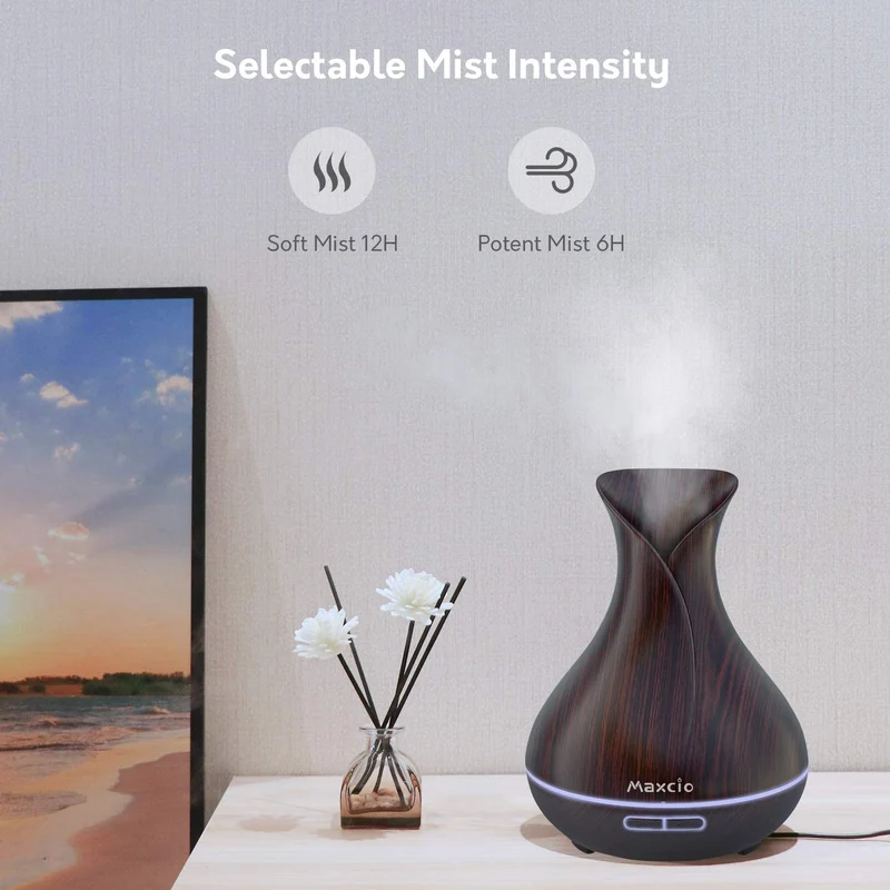 Humidificador + Difusor de Aromas Inteligente Castanho Escuro WiFi