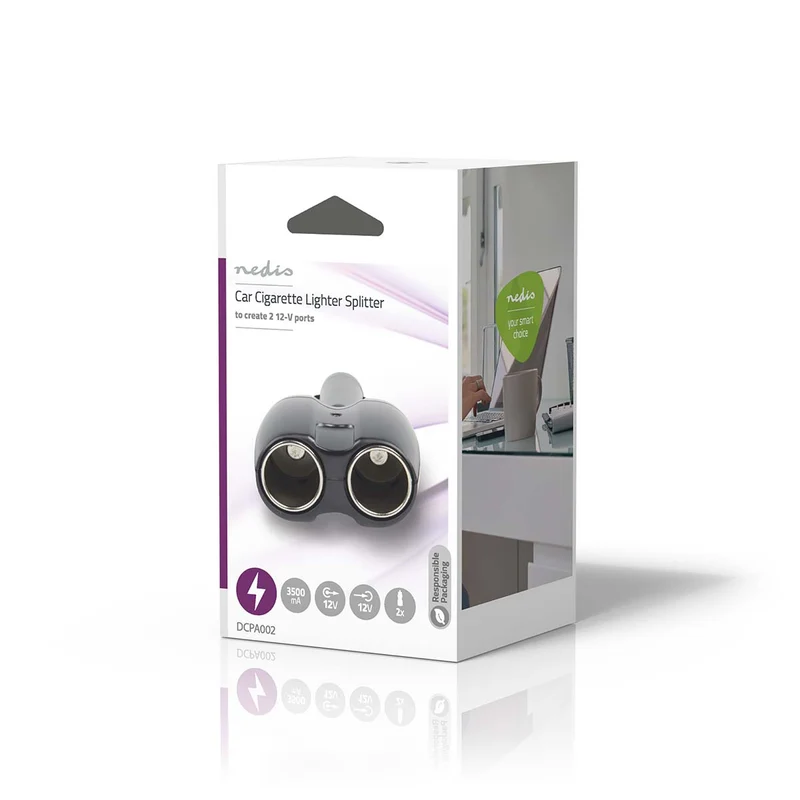 Universal DC Power Adapter Auto-Adapter - 120W - Ingangsvoltage: 12 V DC