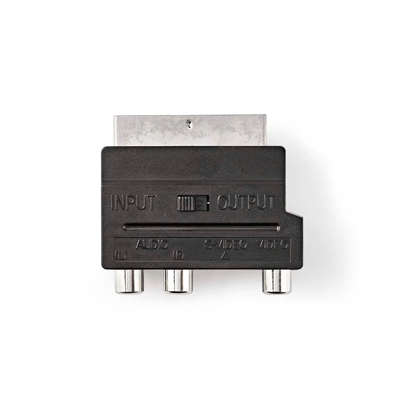 SCART-Adapter SCART Male - S-Video Female / 3x RCA Female - Vernikkeld