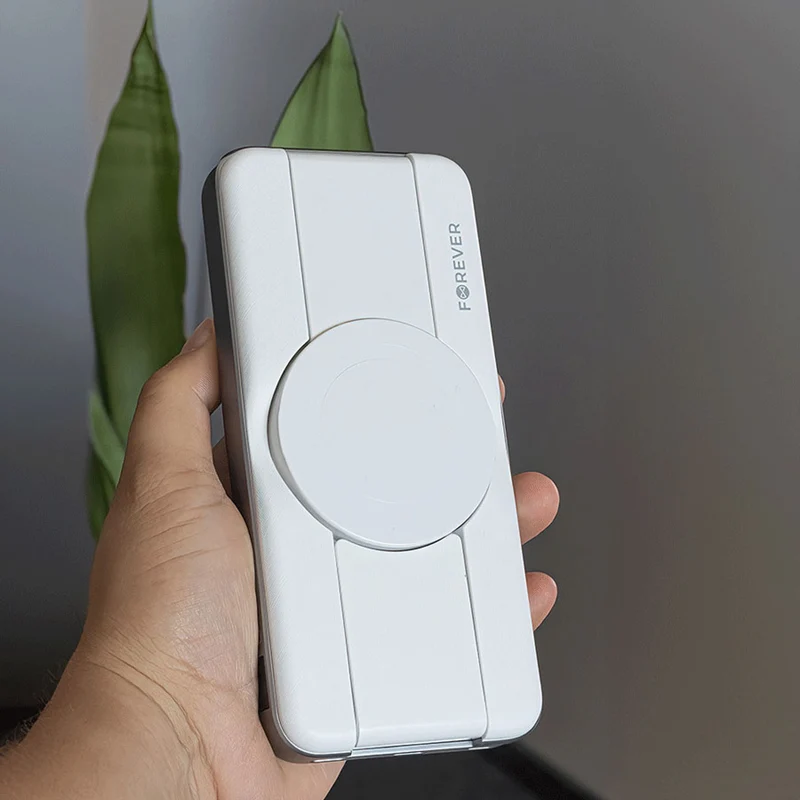 Forever MATB-300 10.000 mAh 3-i-1 Magsafe Powerbank, Hvid