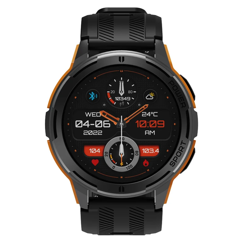 Riversong Motive 8C, 1.43" AMOLED Smartwatch, Sort