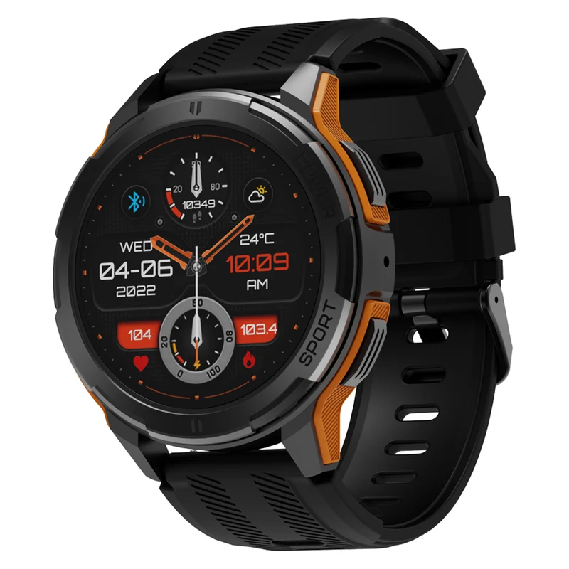 Riversong Motive 8C, 1.43" AMOLED Smartwatch, Sort