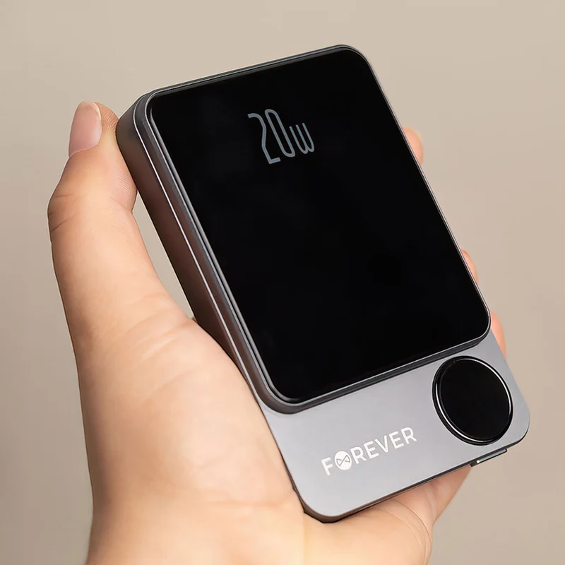 Forever MATB-200 20W 5.000 mAh Magsafe Powerbank, Sort