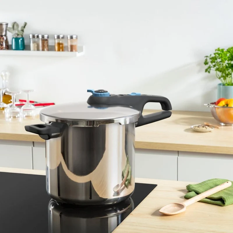 Tefal Secure Trendy P2584401 8L Pressure Cooker, Stainless Steel