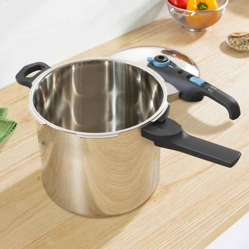 Tefal Secure Trendy P2584401 8L Pressure Cooker, Stainless Steel