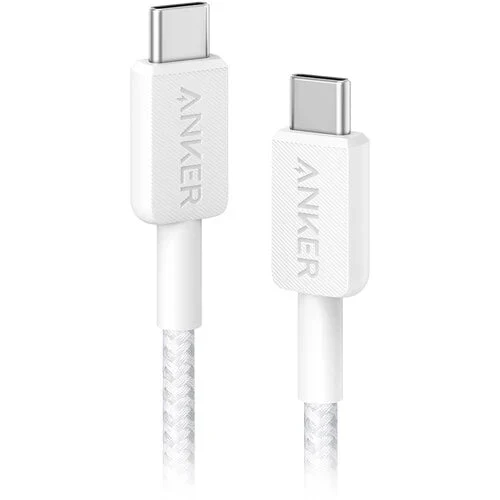 Anker USB-C to USB-C Cable , 6 ft, 240W, Braided, White