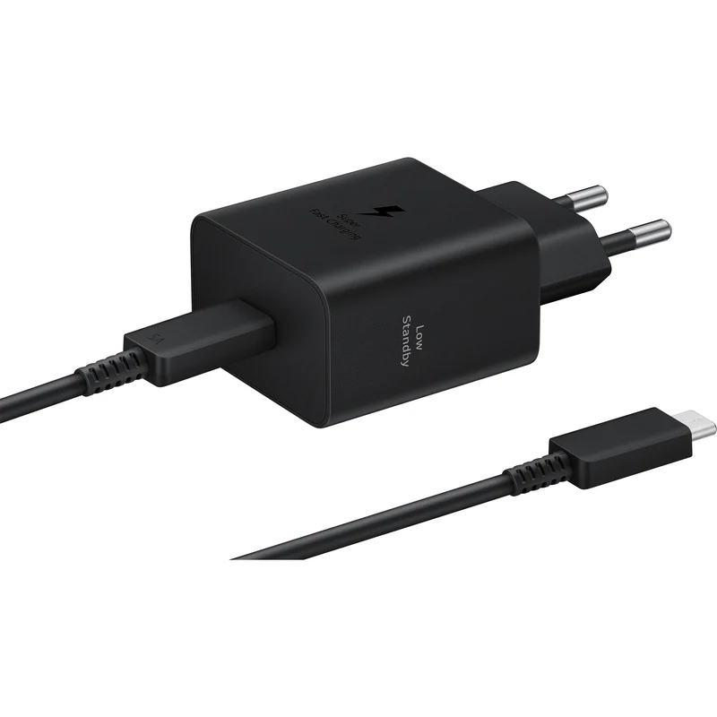 Samsung 45W Wall Charger and USB-C to USB-C Cable, Black