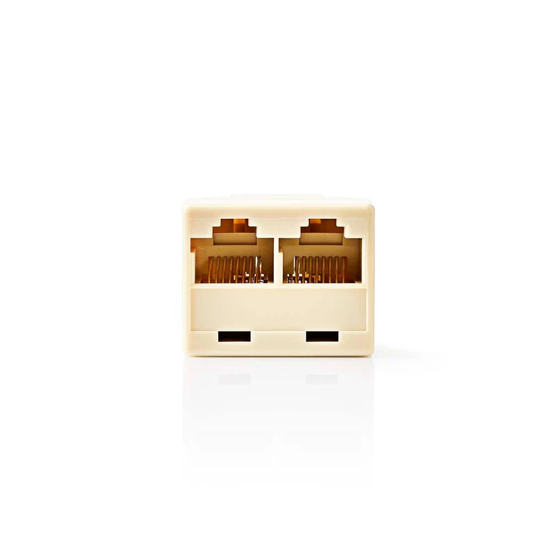 Telecom-Netwerksplitter RJ45 Female - 2x RJ45 Female - Verguld
