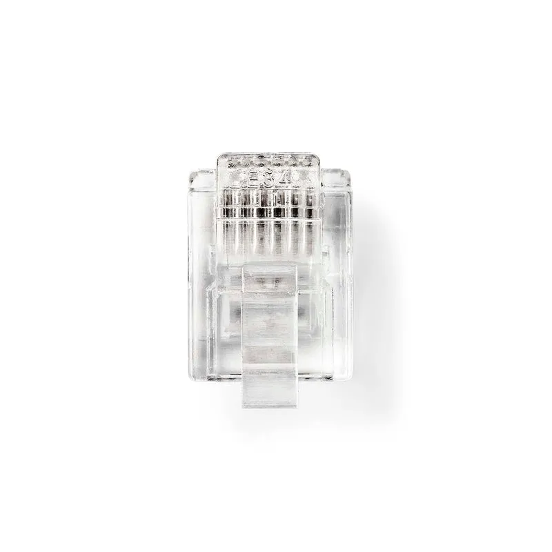 Telecom-Connector Type Aansluiting: RJ12 - Recht - Connectorplating: Goud Verguld