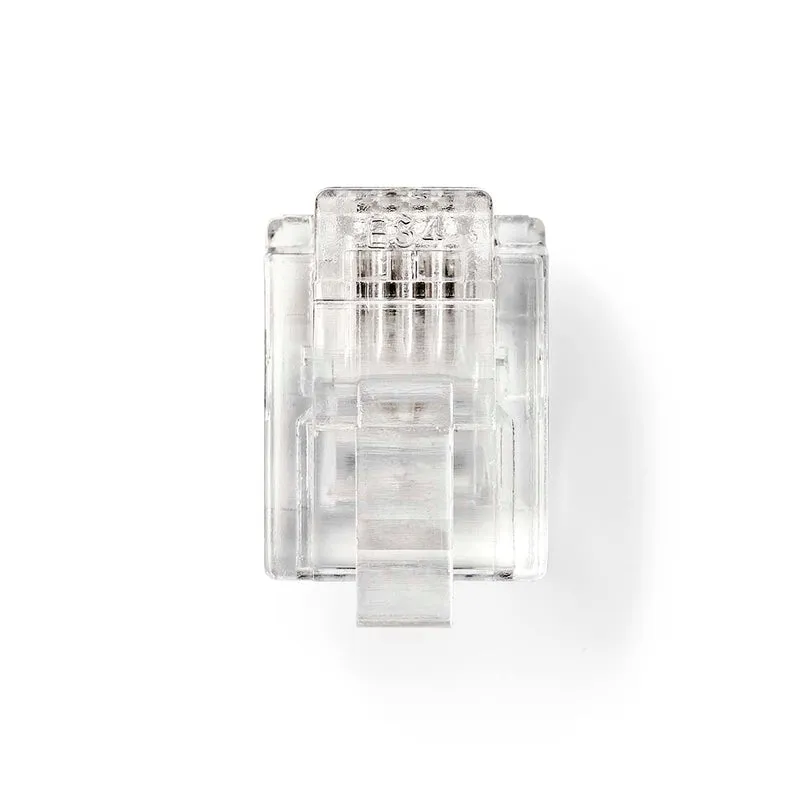 Telecom-Connector Type Aansluiting: RJ11 - Recht - Connectorplating: Goud Verguld