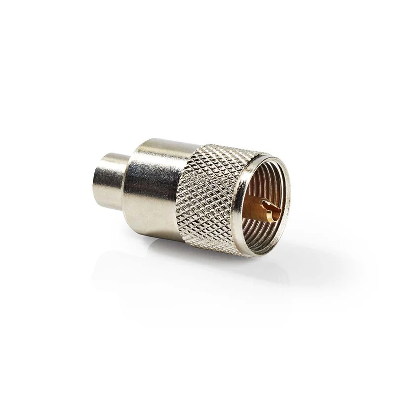 PL259-Connector Recht - Male - Vernikkeld