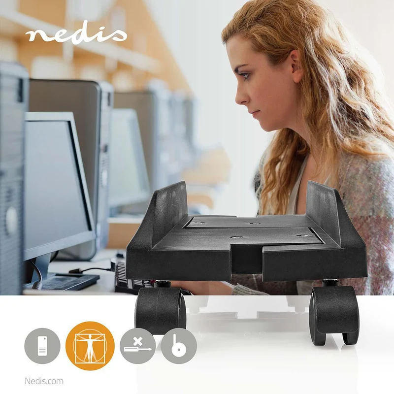 PC-Standaard Draai- en Kantelbaar / Verstelbare Breedte - 14.5 - 24.2 cm - 20 kg