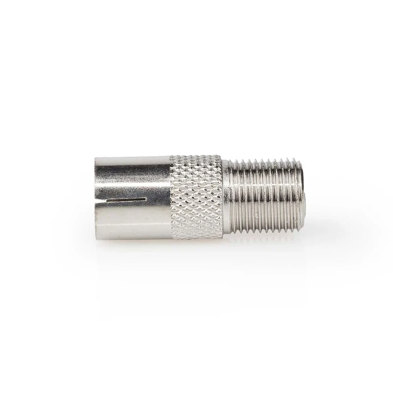 Satelliet- en Antenne-Adapter F-Female - IEC (Coax) Female - Vernikkeld