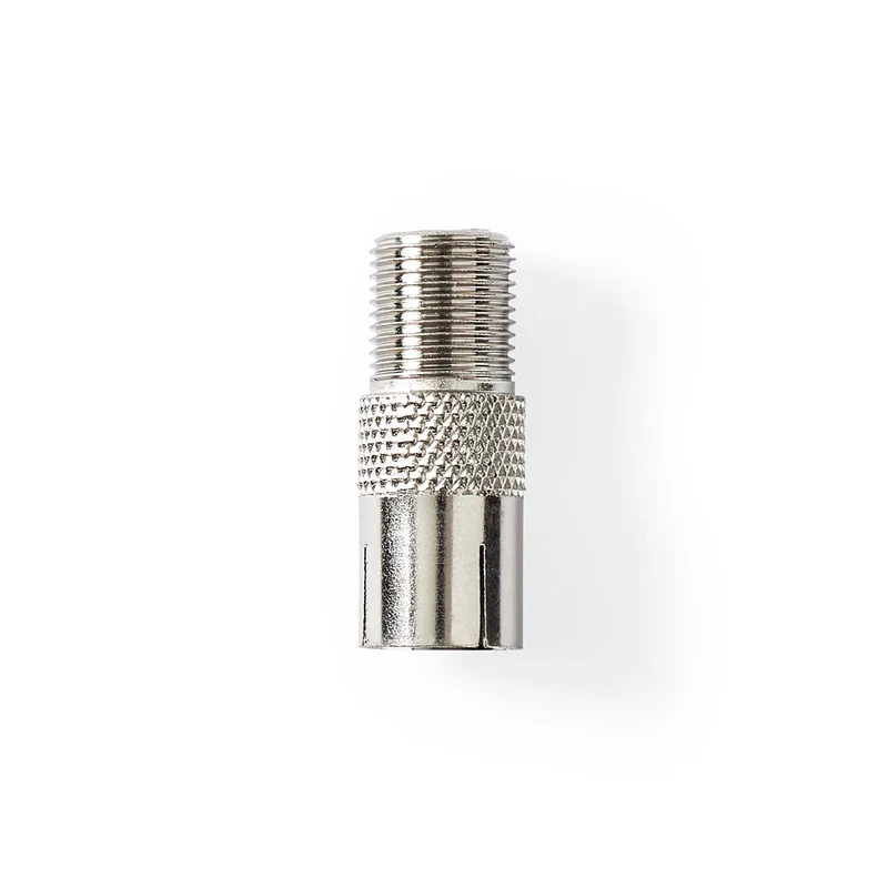 Satelliet- en Antenne-Adapter F-Female - IEC (Coax) Female - Vernikkeld
