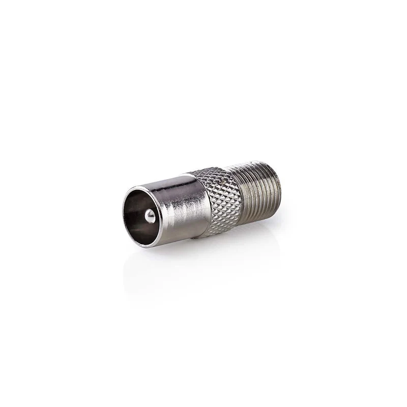 Satelliet- en Antenne-Adapter F-Female - IEC (Coax) Male - Vernikkeld