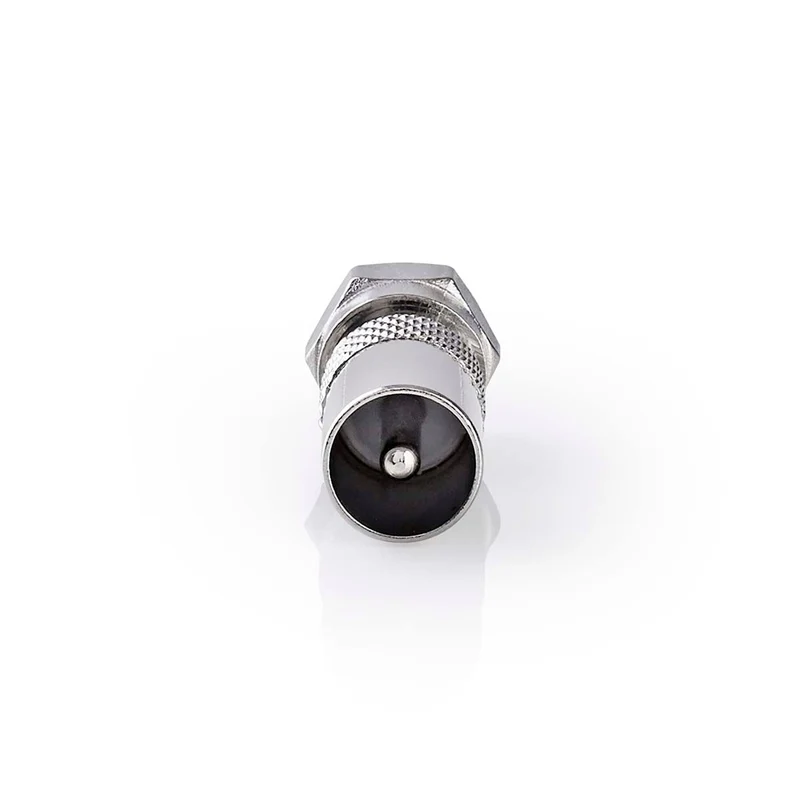 Satelliet- en Antenne-Adapter F-Male - IEC (Coax) Male - Vernikkeld