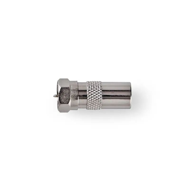 Satelliet- en Antenne-Adapter F-Male - IEC (Coax) Male - Vernikkeld