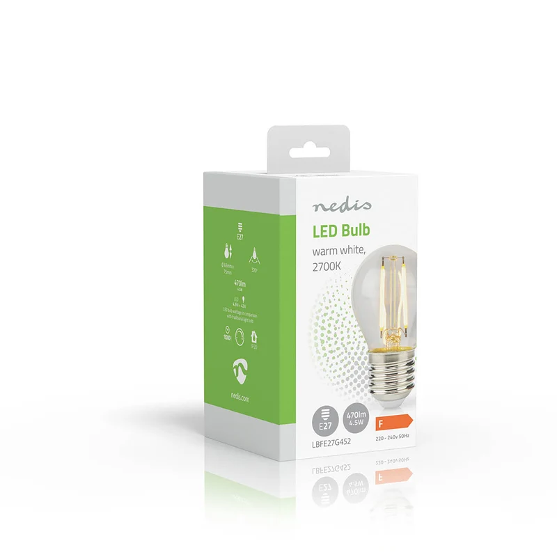 LED-Filamentlamp E27 G45 - 4.5W - 470 lm