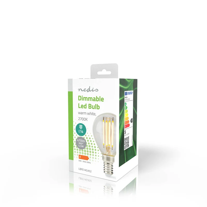 LED-Filamentlamp E14 G45 - 4.5W - 470 lm