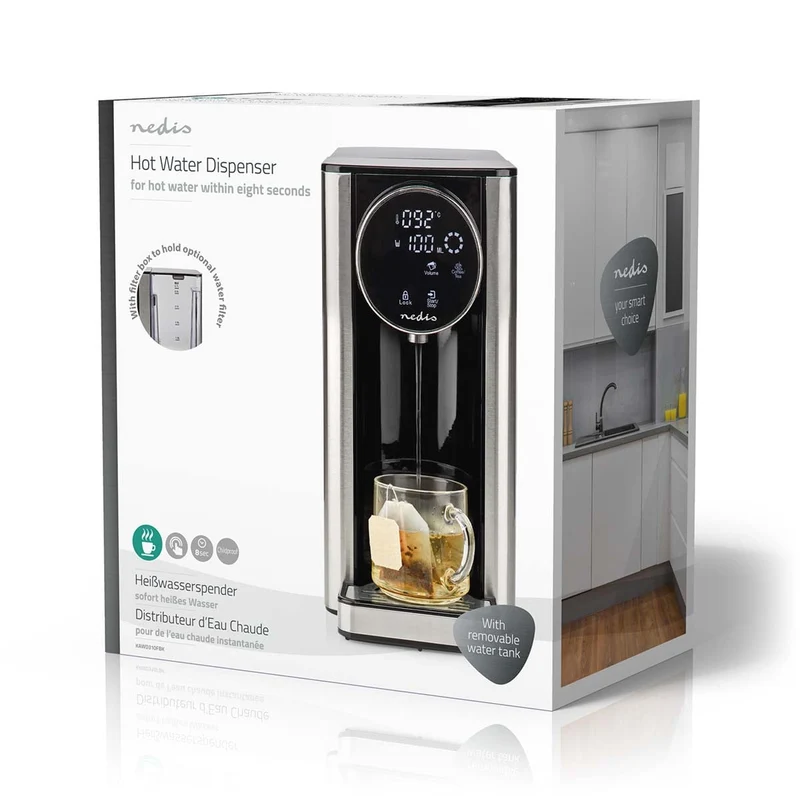 Heetwaterdispenser 2600W - 2.7l - Aluminium / Zwart