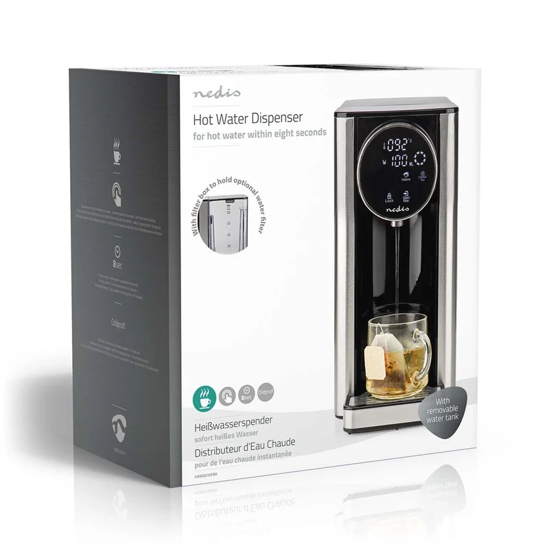 Heetwaterdispenser 2600W - 2.7l - Aluminium / Zwart