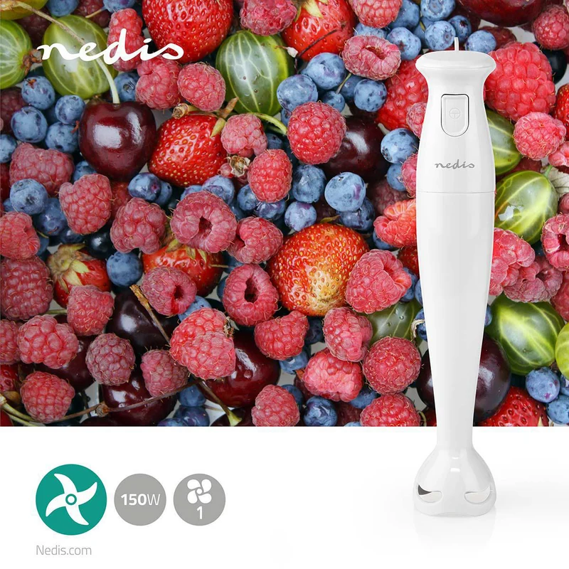 Staafmixer 150W - Snelheidsinstellingen: 1-Snelheid - Wit