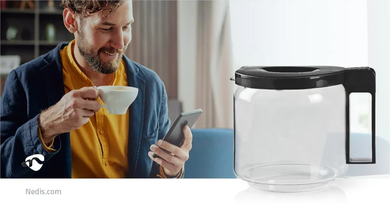 Glazen Koffiekan Geschikt voor: Moccamaster CD / GCS / KBG / Excellent 10SN - 1.25l - Zwart