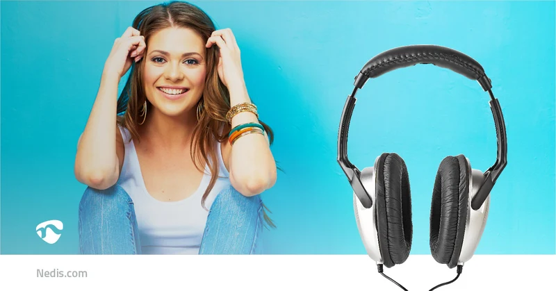 Bedrade Over-ear Koptelefoon 3,5 mm - Kabellengte: 6.00m - Volumebediening