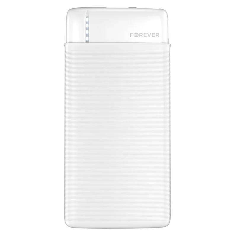 Forever TB-100M 10.000 mAh Powerbank, Hvid