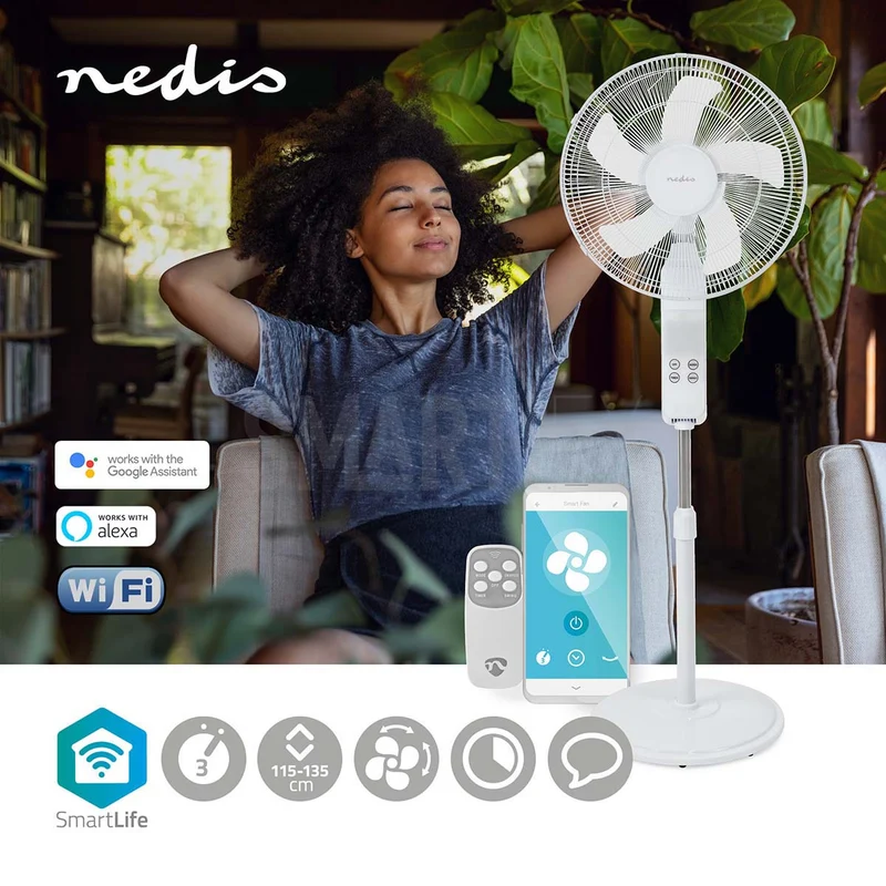 Nedis Ventoinha de Pé Inteligente Wifi
