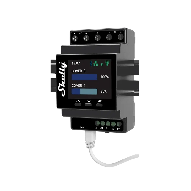 Shelly Pro Dual Cover PM Wifi com dois motores AC bidirecionais