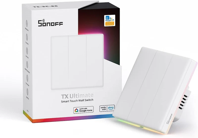 Sonoff TX Ultimate Interruptor Inteligente de 3 botões Wifi Branco