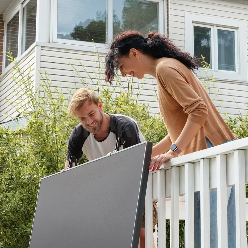 EcoFlow Moldura de painéis solares para varandas com ganchos - EcoFlow Balcony