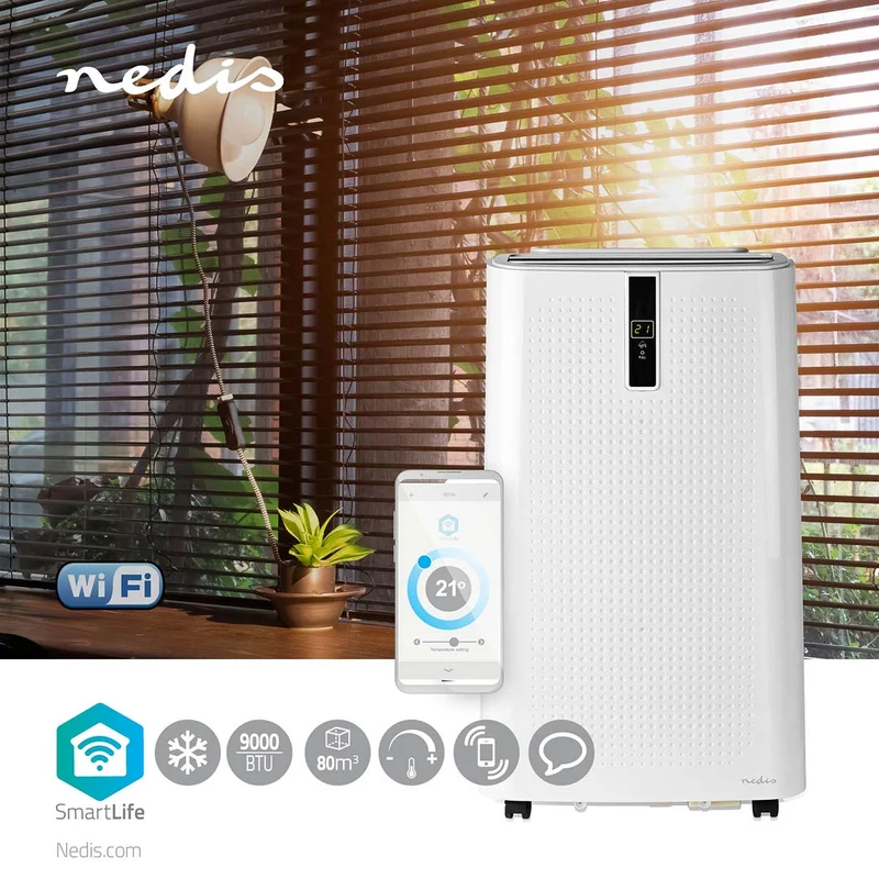 Nedis Ar condicionado 3 em 1 9000 BTU Smart Wifi
