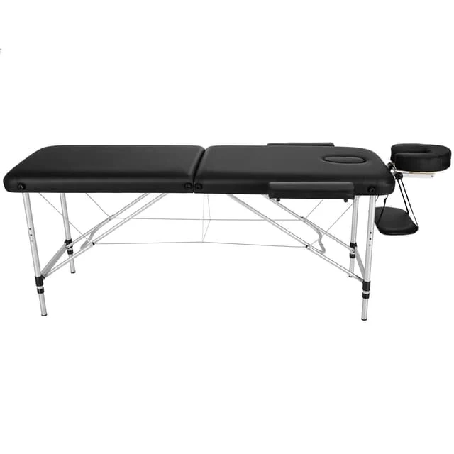 Tectake 2-Zone Aluminum Massage Table with Cushion and Bag