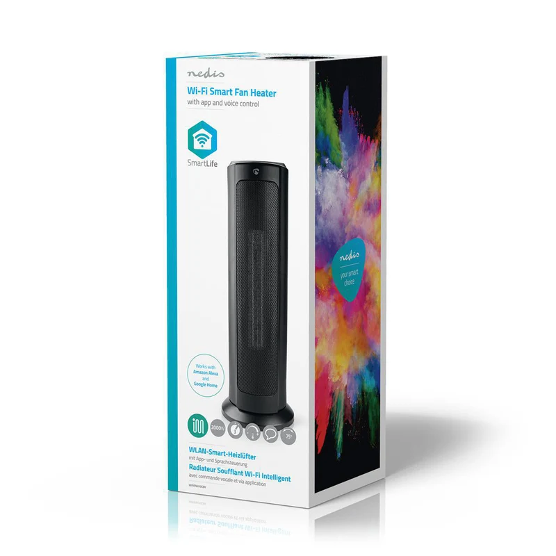 Nedis Aquecedor e Ventilador Eléctrico Inteligente Wifi