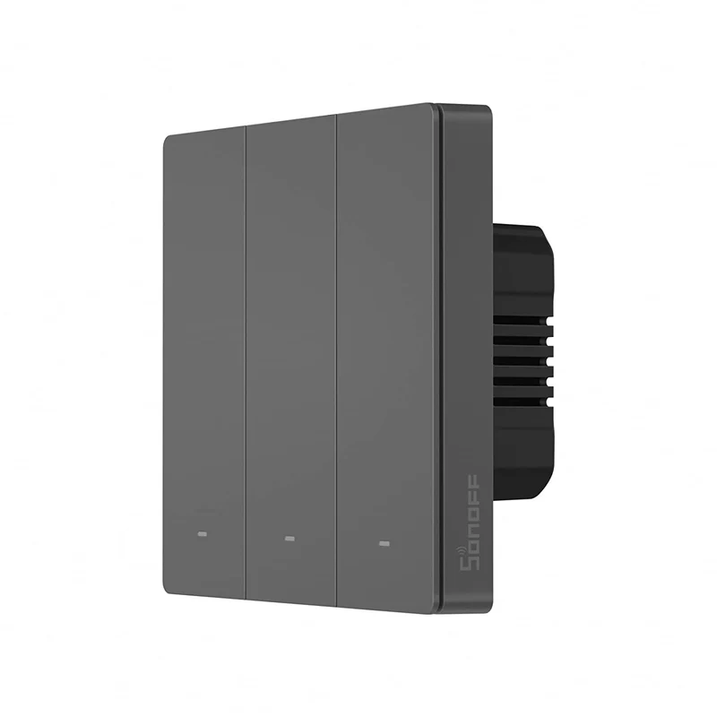 Sonoff M5 Interruptor Inteligente Pressão de 3 canais 86mm Cinza WiFi - Sonoff M5-3C-86