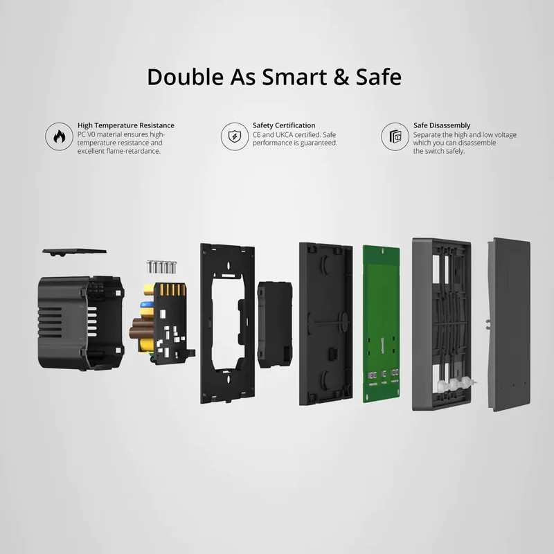 Sonoff M5 Interruptor Inteligente Pressão de 3 canais 86mm Cinza WiFi - Sonoff M5-3C-86