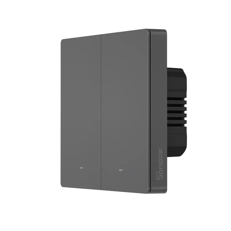 Sonoff M5 Interruptor Inteligente Pressão de 2 canais 86mm Cinza WiFi - Sonoff M5-2C-86