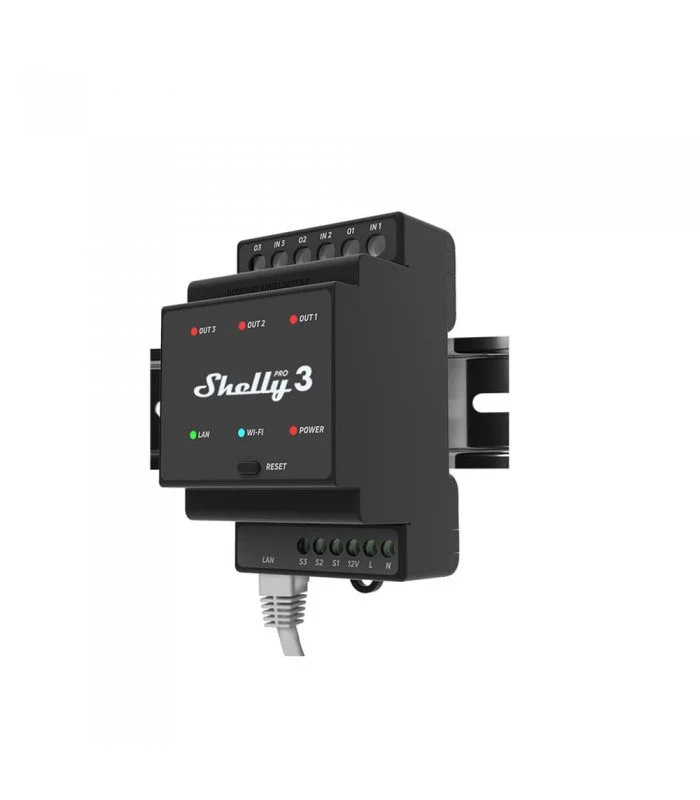 Shelly Pro 3 - Módulo WiFi/BT/LAN