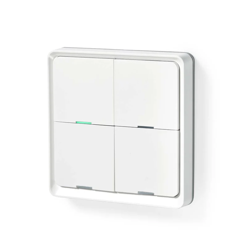 Nedis Interruptor de parede de 4 botões 12 cenários Zigbee